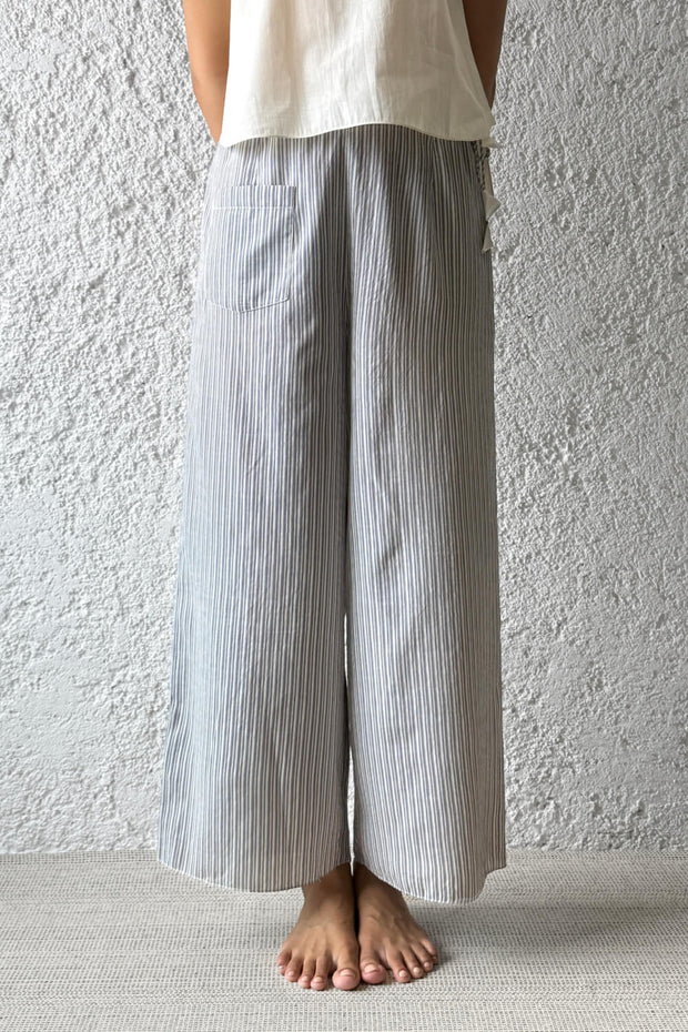 Crop Pajamas slate stripe