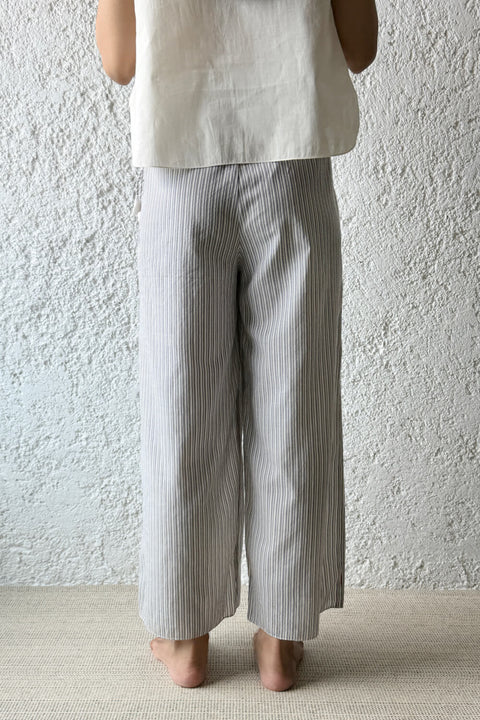 Crop Pajamas slate stripe