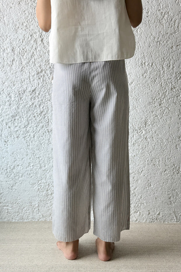 Crop Pajamas slate stripe