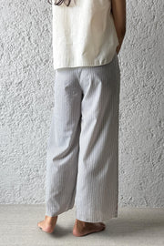 Crop Pajamas slate stripe