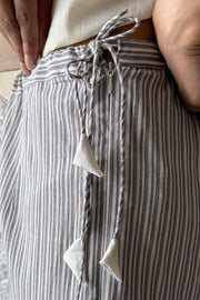Crop Pajamas slate stripe