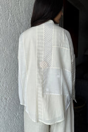 Nomi Patchwork Shirt ecru