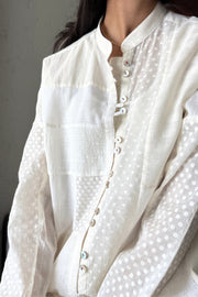 Nomi Patchwork Shirt ecru