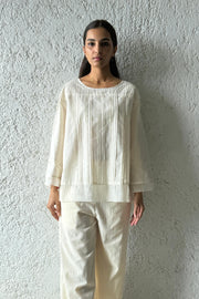 Pleated Crop Blouse