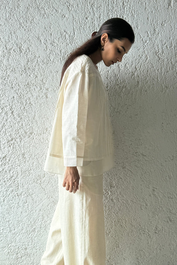 Pleated Crop Blouse