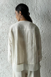 Pleated Crop Blouse