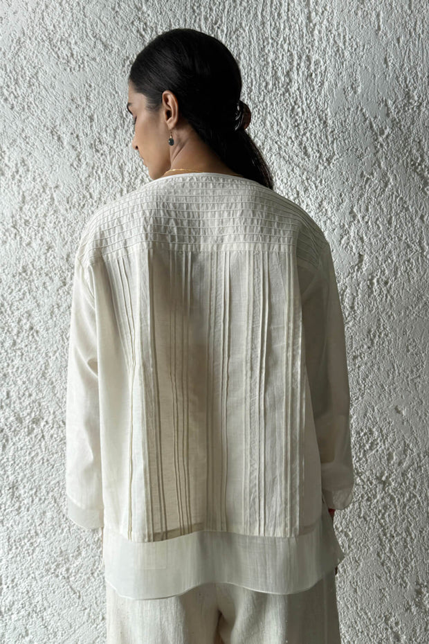 Pleated Crop Blouse