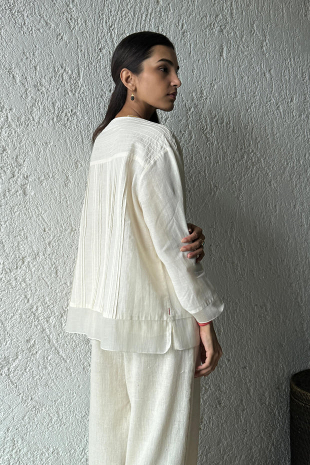 Pleated Crop Blouse