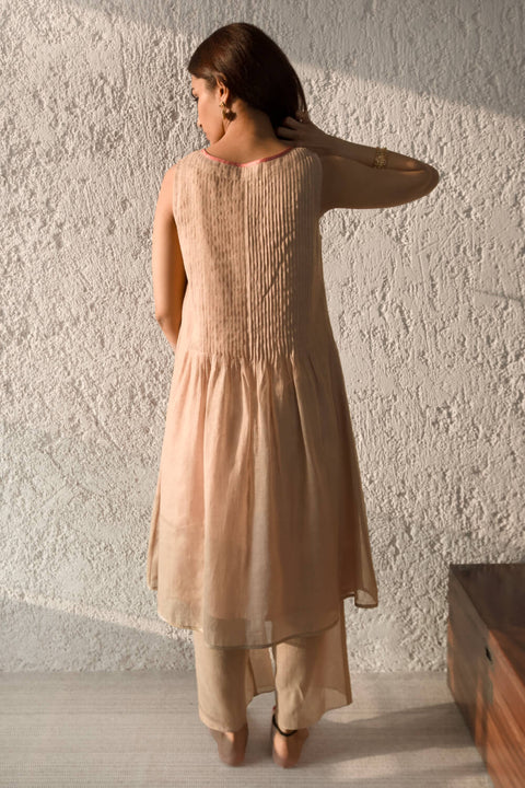 Smock Shift Dress gold sand