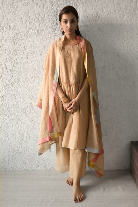 Smock Shift Dress gold sand