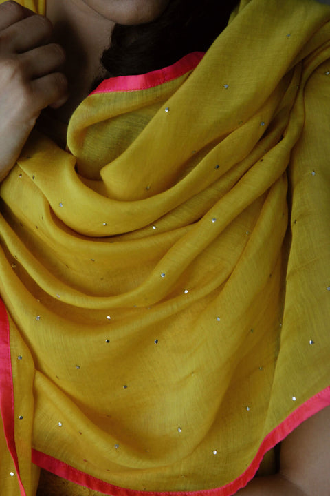 Sheer Sparkle Scarf sunflower