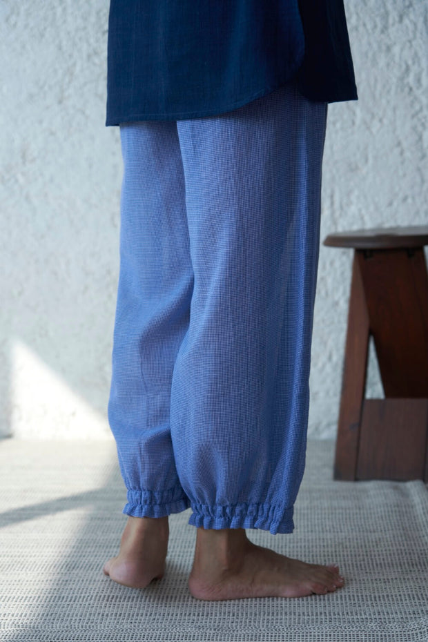Gathered Ruffle Pajama ~ french blue